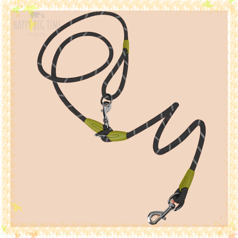 Reflective Nylon Leashes Pet Dogs Chain Traction Rope Leads for Running Free Hands Rope Chain for Small Large Dogs