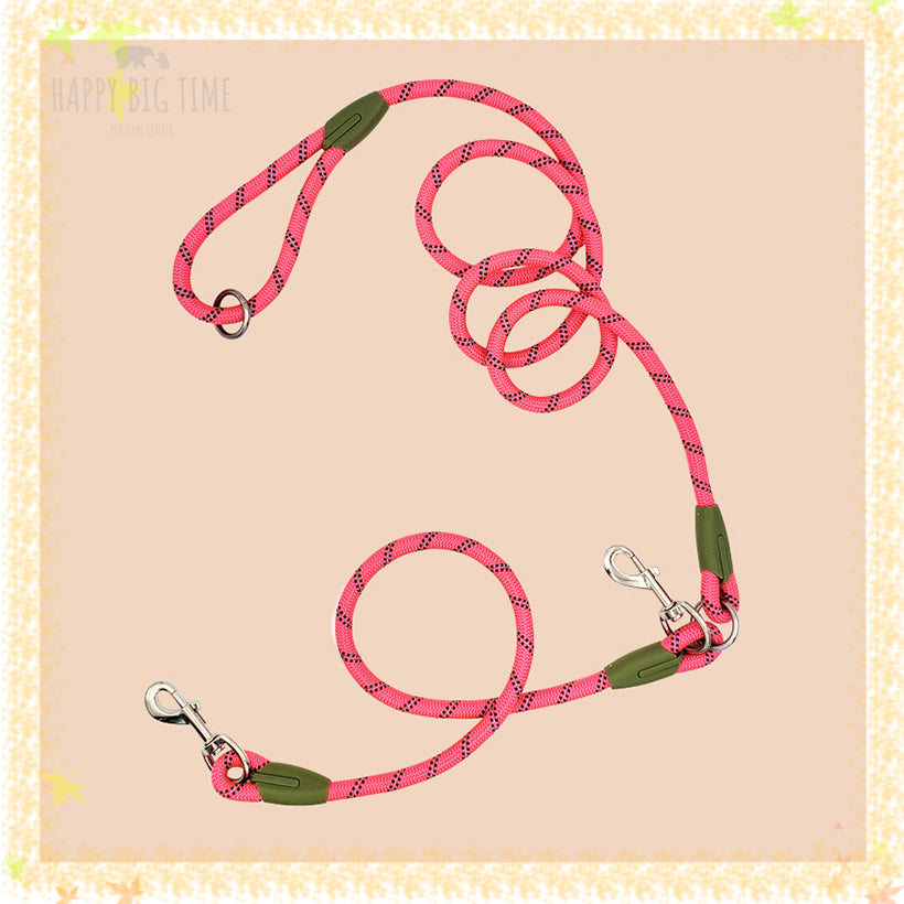 Reflective Nylon Leashes Pet Dogs Chain Traction Rope Leads for Running Free Hands Rope Chain for Small Large Dogs