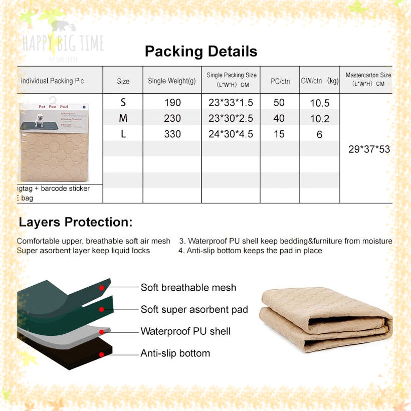 Pet Absorbent Pad Dog Training Diaper Waterproof Diaper For Dog Car Rabbit