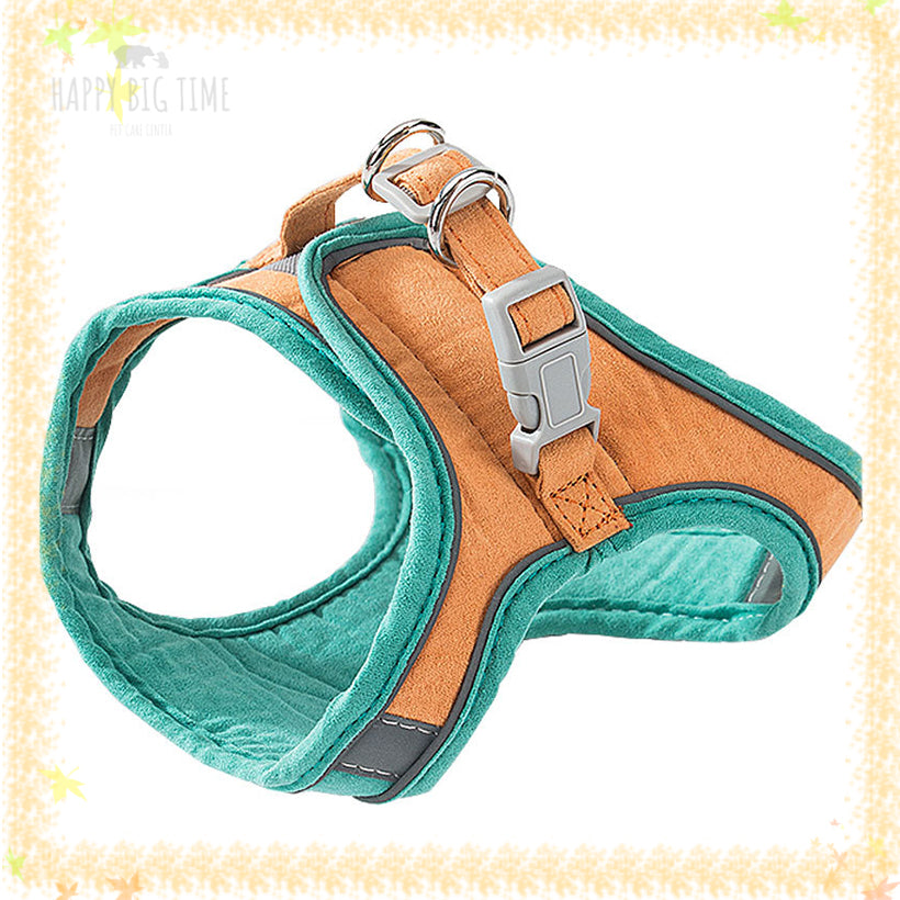 Pet Harness + Leash Set Training Walking Leads for Small Cats Dogs Floral Print Harness Collar Adjust Leashes Set