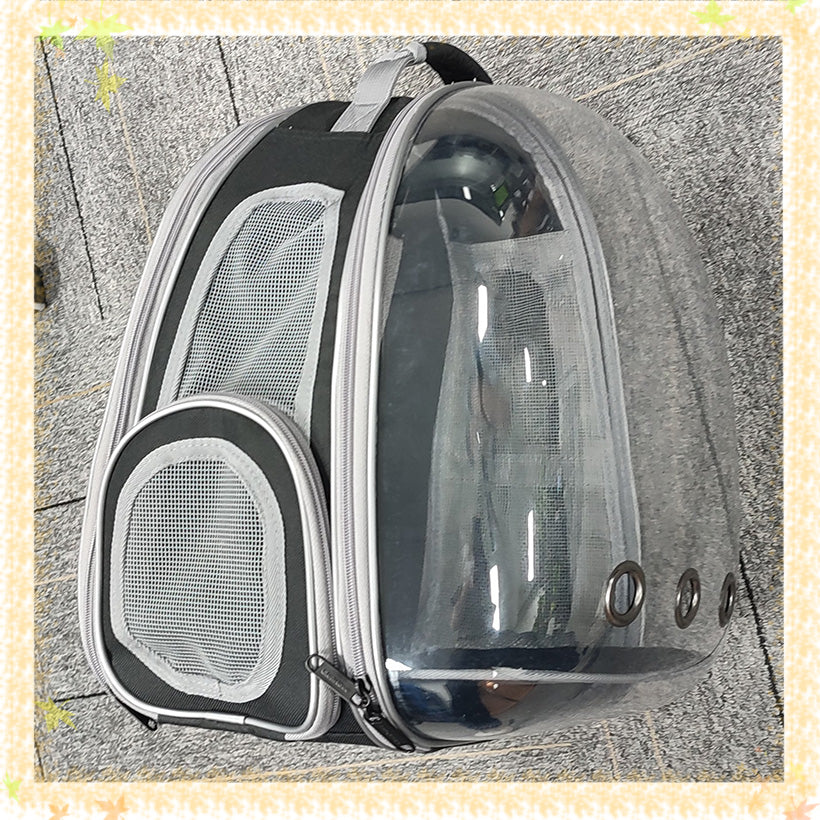 Lightweight Expandable Cat Carrier Clear Bubble Backpack Cat Tote Knapsack Airline Approved Capsule Design