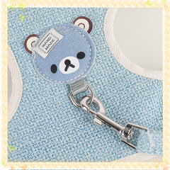 Adjustable Pet Harness + Leash Set Training Walking Leads for Small Cats Dogs Vest Harness Collar Adjust Leashes