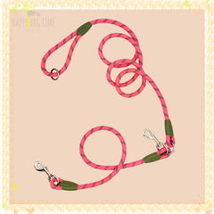 Reflective Nylon Leashes Pet Dogs Chain Traction Rope Leads for Running Free Hands Rope Chain for Small Large Dogs