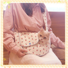 Pet Bag for Cats Small Dog Outdoor Portable Pet Backpack One-shoulder Printing Messenger Carriers Bag Pet Supplies