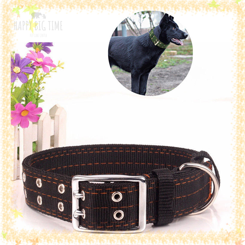 Adjustable Exquisite Pet Dog Leather Collar Firm Dog Strap for Middle-large Dog Pet Supplies