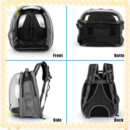 Lightweight Expandable Cat Carrier Clear Bubble Backpack Cat Tote Knapsack Airline Approved Capsule Design