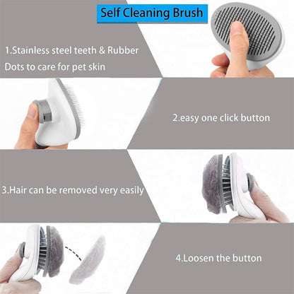 Pet Dog Hair Brush Cat Comb Grooming And Care Cat Brush Stainless Steel Comb For Long Hair Dogs Cleaning Pets Dogs Accessories