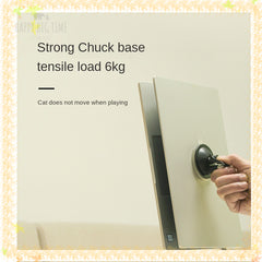 Cat Stick Long Rod Teaser Cat Stick Feather Bell Sucker Fixed Cat Interactive Toy Cat Accessories