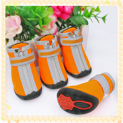 Winter Dog Shoes Warm Small Big Dogs Shoes Socks Waterproof Reflective Dog Boots Paw Protector Non Slip Rain Snow Pet Booties